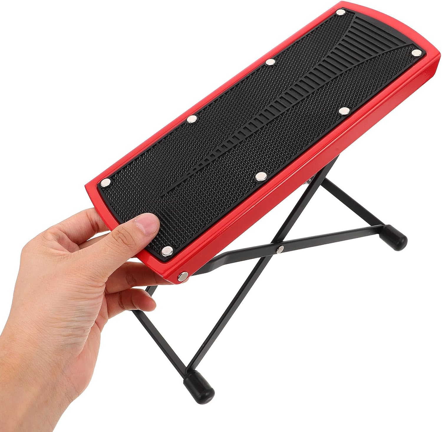Adjustable Height Guitar Foot Stool Position Foldable Design Non-slip Metal Footrest for Classical and Acoustic Guitarists Portable Ergonomic Foot Support for Comfortable Playing