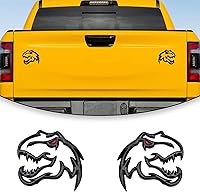 Vista 8 de Emblema de dinosaurio insignias de metal para Dodge RAM TRX 1500 2500 3500 ~ Pégalas en cualquier lugar (un par) (ojos azules)