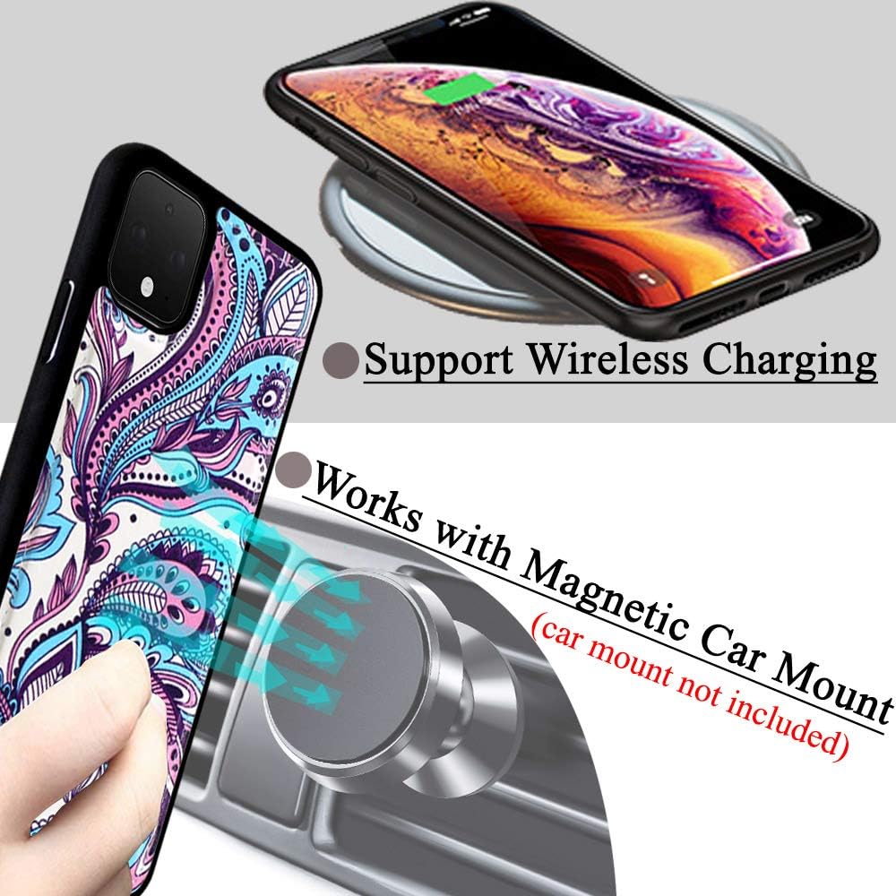 Mefon Google Pixel 4 Case Wallet Leather Detachable, Wireless Charging Compatible, with Tempered Glass and Wrist Strap, Luxury Magnetic Detachable Flip Folio Phone Cases for Pixel 4 (Phoenix)