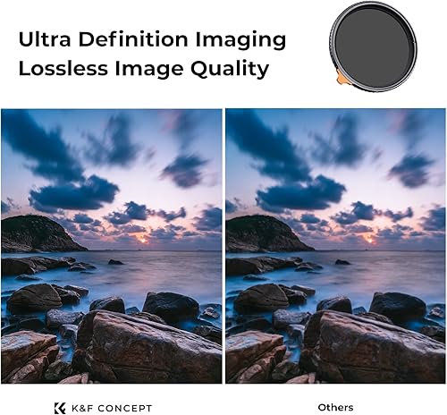 Miniatura 6 de K&F Concept Filtro de lente ND variable de color verdadero de 2.835 in ND2-32 (1-5 paradas), filtro de densidad neutra ajustable con 28