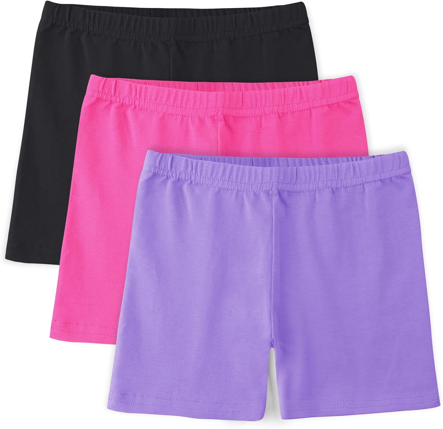 BOOPH Girls Bike Shorts Cartwheel Dance Shorts for Kids Under Dress 3 Pack