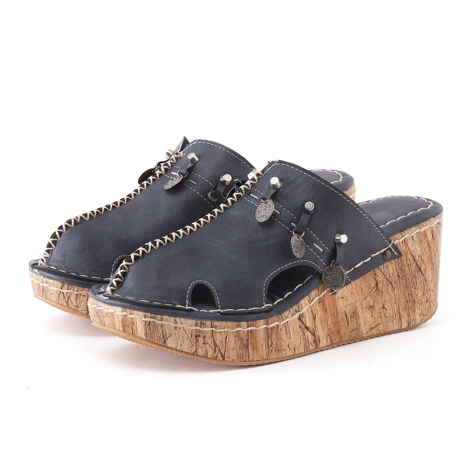 Ciabatte Donna Estate Zeppe Traspirante On Punta Sandali Pantofole Comode Scarpe Da Spiaggia In Blue Ciabatta Elegante Estive Eleganti Plastica 35 Ortopediche Con Plateau Sneakers Estiva