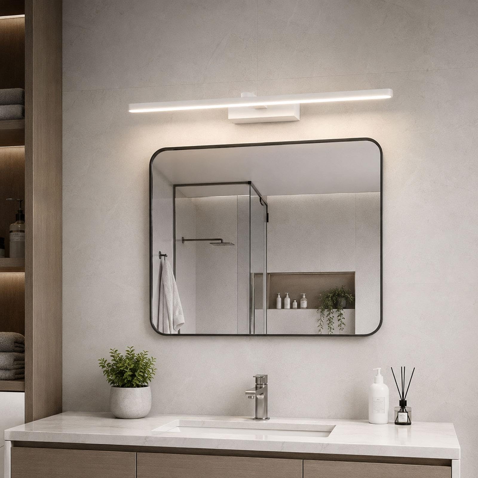 Lampa LED do Lustra 32,28 Cali, 16W Długa Lampa Łazienkowa do Lustra