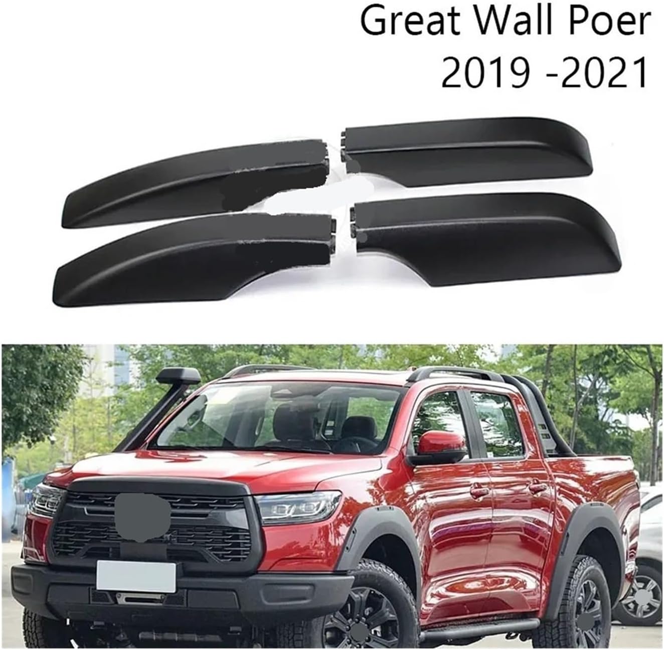 Great Wall Poer 2019 2020 2021 Roof Rack Cover Roof Rail End Cover Panel Cap(Front Left)