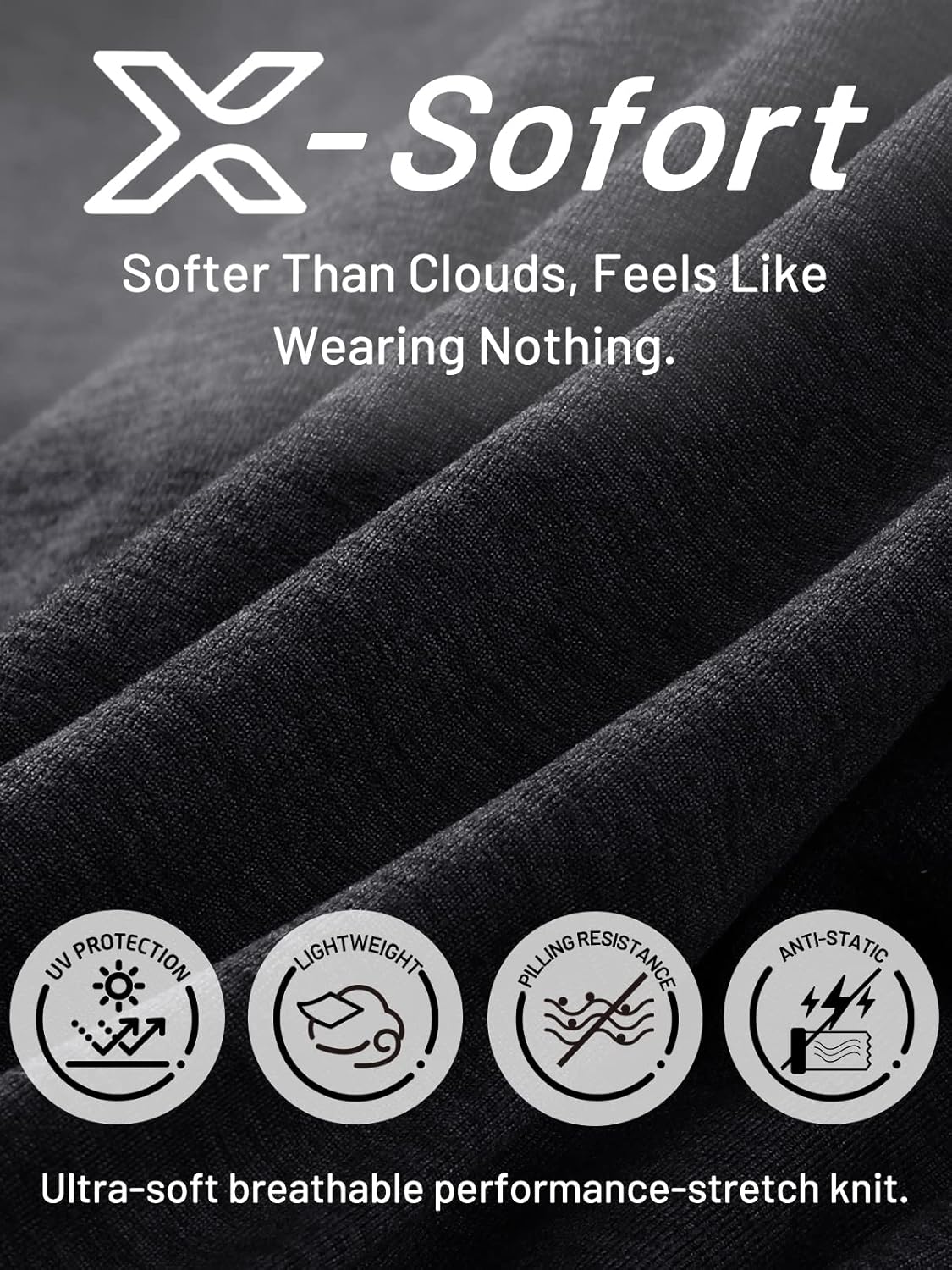 MIER X-Sofort Men's Long Sleeve T-Shirts Lightweight Super Soft Athletic Crew Neck Tees for Running Lounging Casual Workout - Image 3