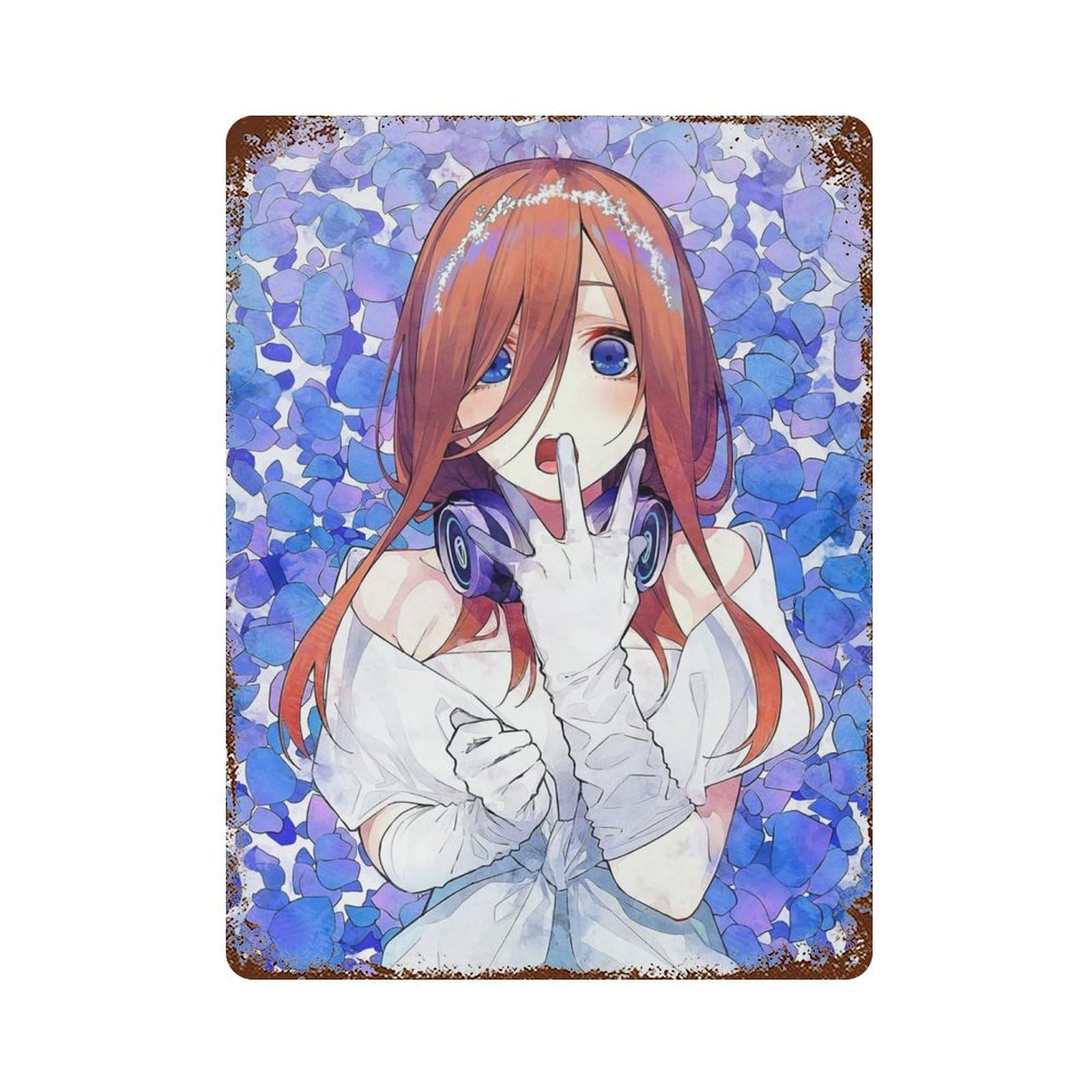 Five Equal Bride Nakano Sanjiu Anime Poster Wall Decor Art Metal Tin Poster Modern Home Decor Art Metal Poster Home Bar Shop Decorations Vintage Sign Gift 15.7"x11.8"