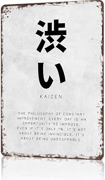Funny Metal Sign Kaizen The Japanese Way Vintage Tin Signs Poster For Home Room Bedroom Office Decor 8x12inch