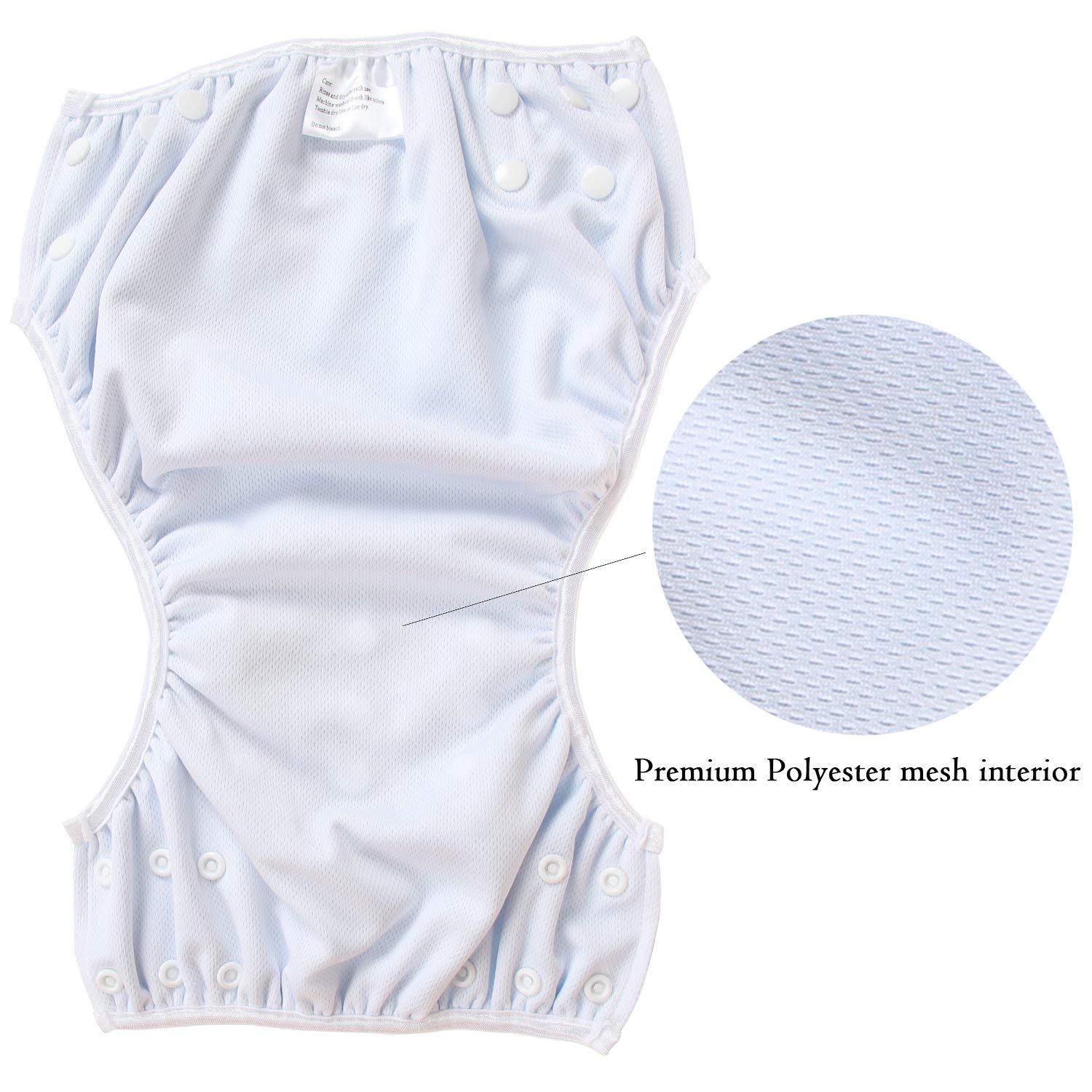 Teamoy 2pcs Baby Nappy riutilizzabile pannolino da nuoto, costume piscina neonato Lavabili 0-3 Anni