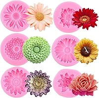 Vista 1 de ZiXiang Molde de silicona para flores de crisantemo, moldes para fondant, margarita, chocolate, caramelo para decoración de pasteles, decoración