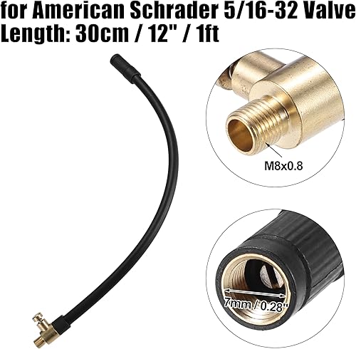 Miniatura 9 de X AUTOHAUX Inflador de neumáticos de 6 pulgadas, adaptador de manguera de bomba de aire, extensión de bloqueo de conexión de tubo de portabrocas