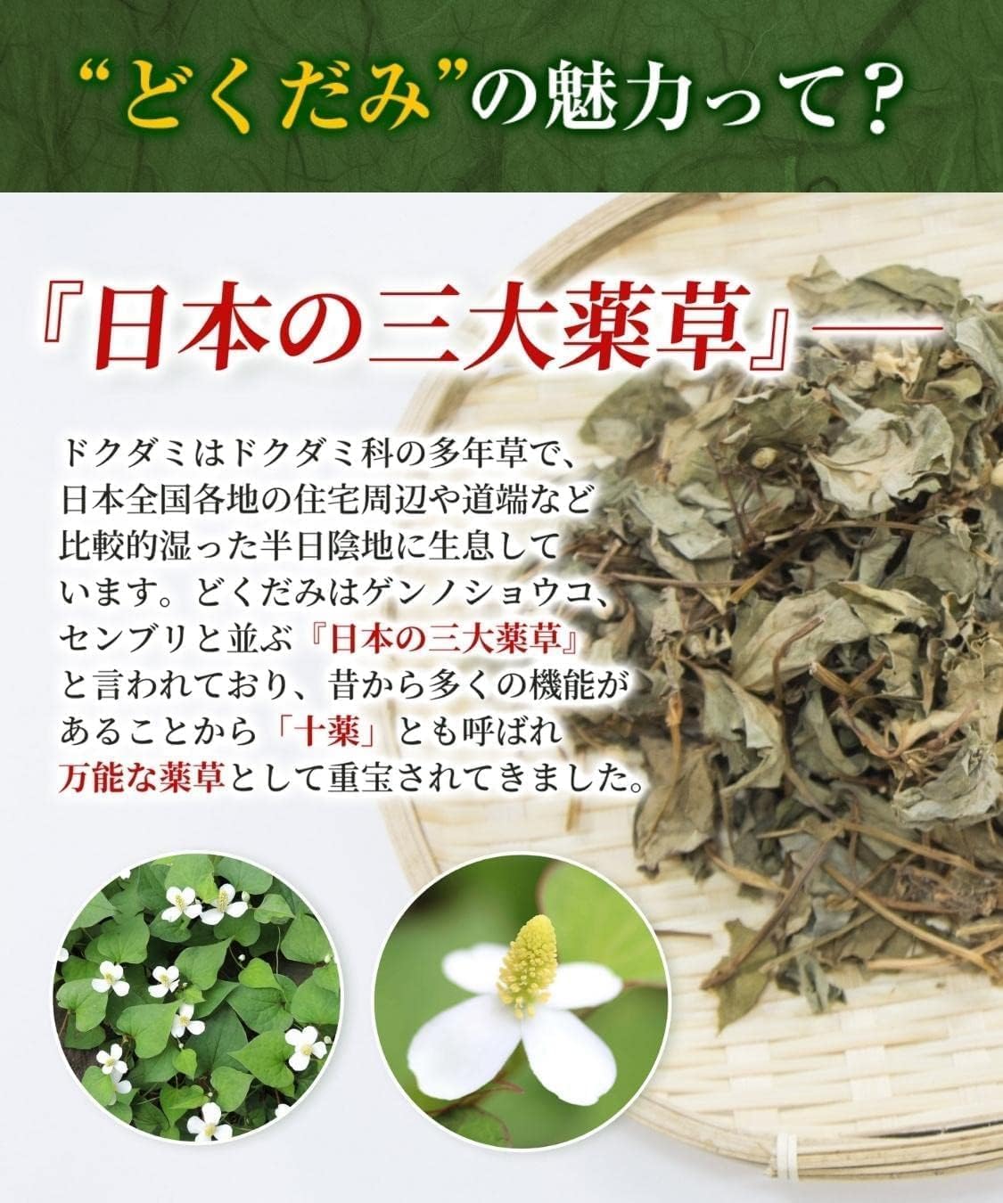[Onkatsu Farm] Dokudami Tea - Non-Caffeinated - 30 Count Pyramid Tea Bags - Japanese Tea Made in Japan - English Label
