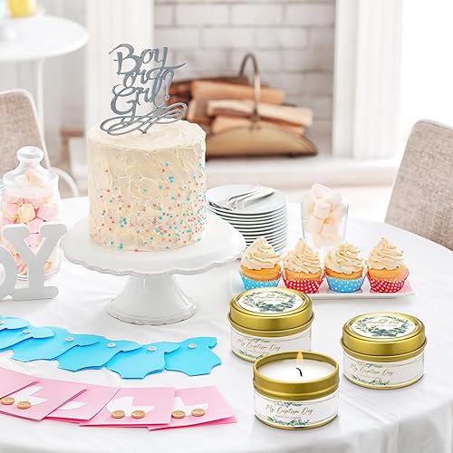 Miniatura 5 de MTLEE Paquete de 40 velas perfumadas para fiesta de baby shower, regalos de bautismo para invitados, regalos de devolución a granel