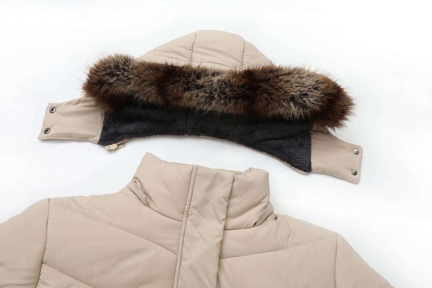 GOLDLADIES Women's Waterproof Long Winter Coat Thickened Down Puffer Jacke Winter Parka - Image 2