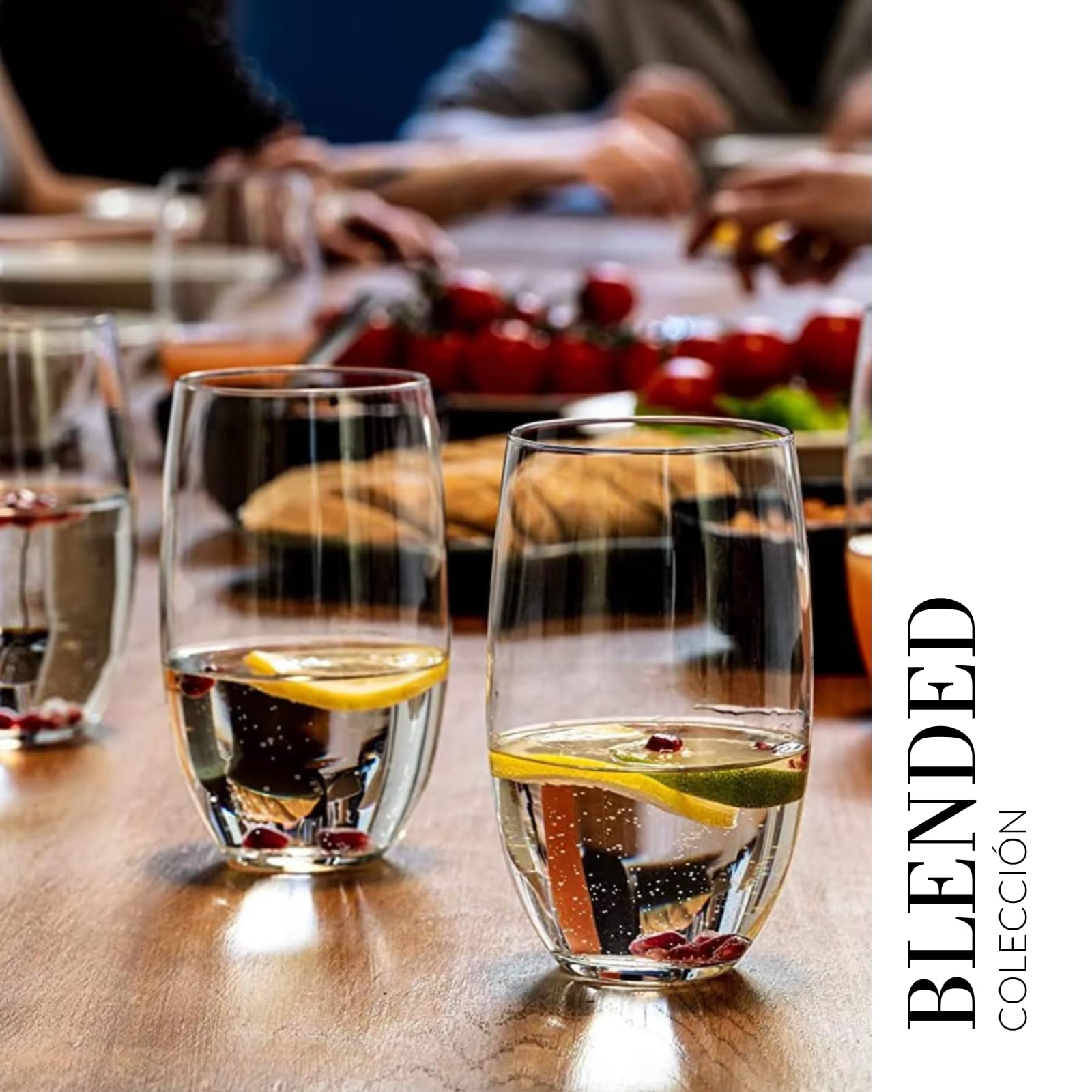 Krosno Vasos de Agua Jugo | Conjunto de 6 Piezas | 510 ML | Blended Collection | Perfectos para Uso en Casa, Restaurante y en Fiestas | Apto para Lavavajillas