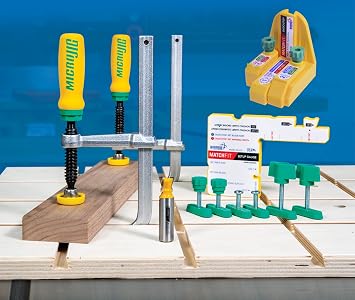 MICROJIG Matchfit DVC-1177K2+DS-333 Dovetail Clamp Pro 1/2" Shank + Dado Stop Bundle