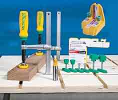 MICROJIG Matchfit DVC-850AP 2-in-1, Track en in-Line zwaluwstaartklem, groen