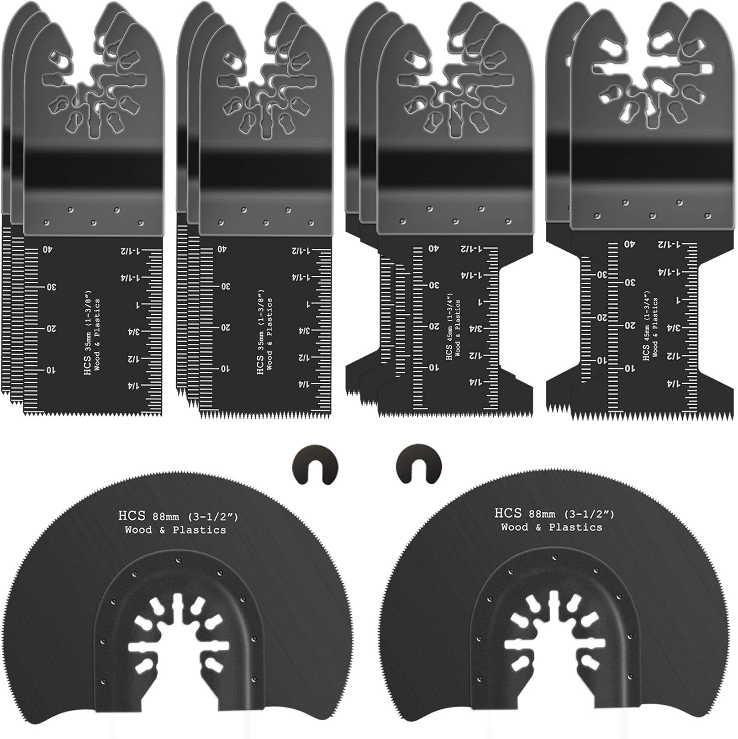 Oscillating Saw Blades, 31 PCS Multitool Blades Universal Oscillating Tool Blades for Wood Plastics Metal, Compatible with Dewalt Milwaukee Rockwell Bosch Ridgid Craftsman Multi Tools Accessories - - 