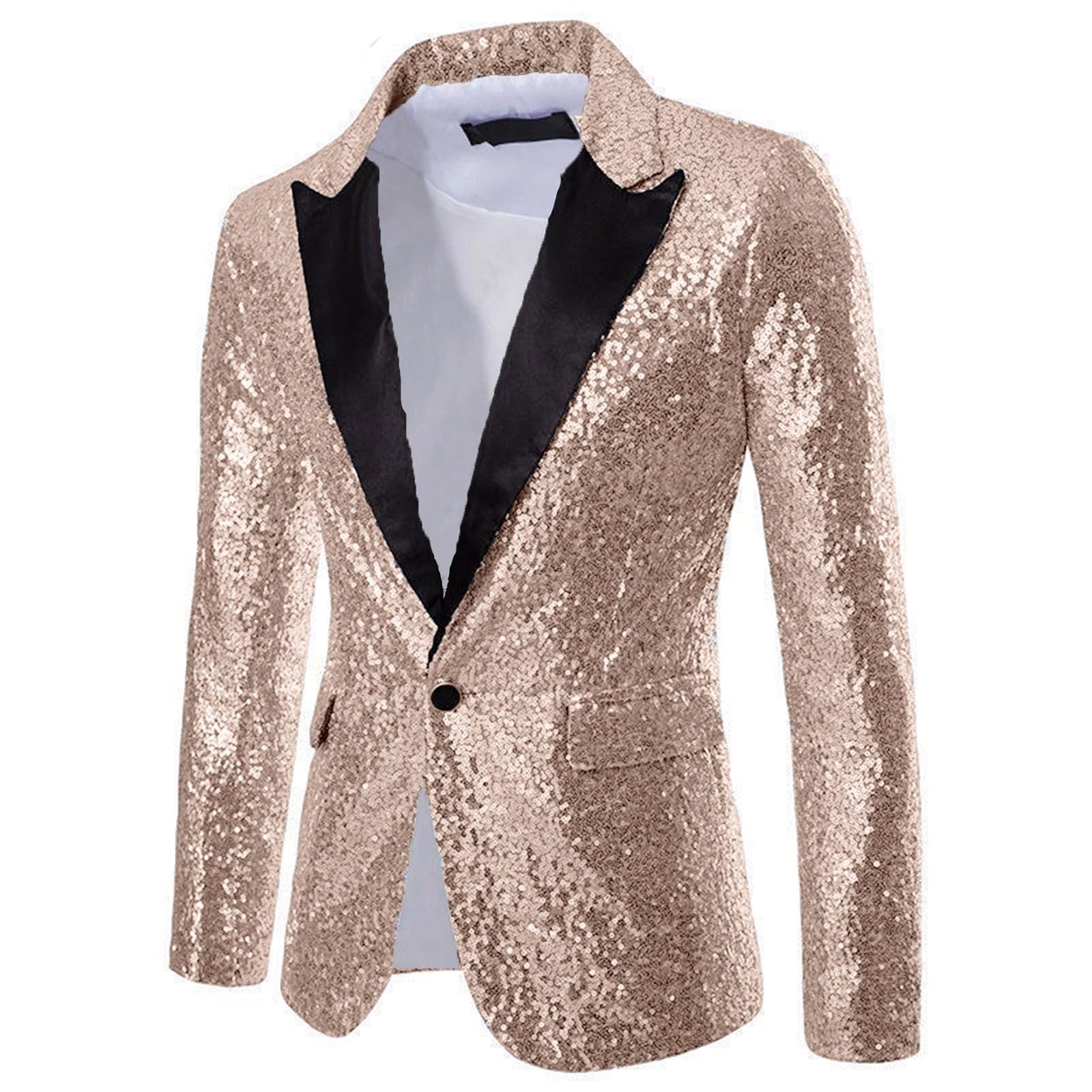 Veste dorée à paillettes pour homme pour le carnaval et les occasions festives, veste de costume à paillettes pour mariage, spectacle sur scène, tenue de soirée
