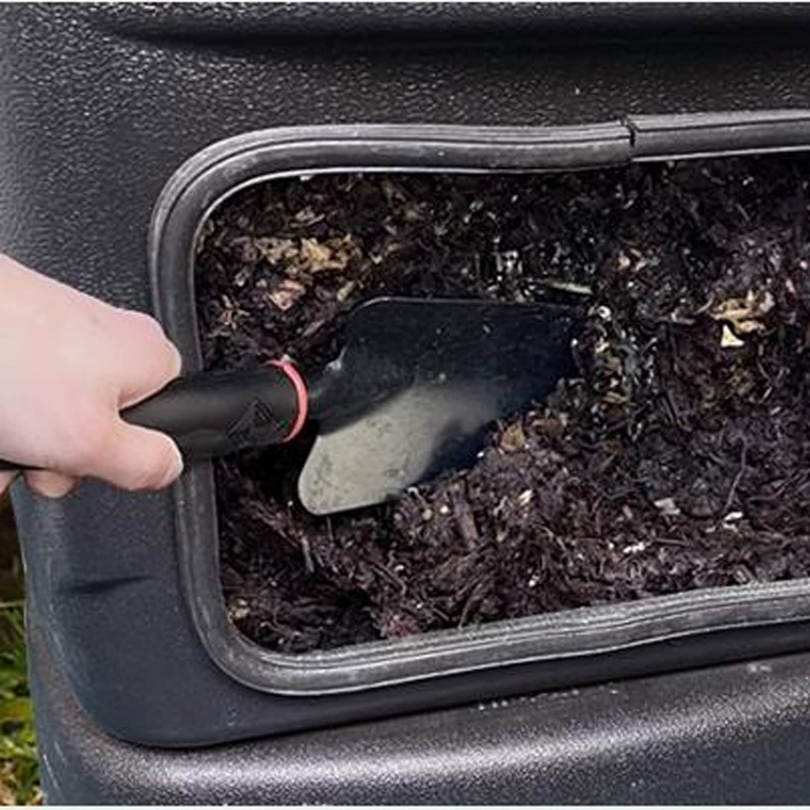 Compostador Jardín Contenedor de compost aislado de 110 l/29 galones con sistema de ventilación, compostaje rápido durante todo el año, compostador térmico for exteriores con termómetro Compostera Org