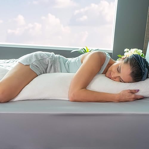 Avana Ellipse Side Sleepers 16365156 - Almohada corporal de espuma viscoelástica, 48 pulgadas, bambú