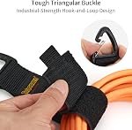 Extension Cord Organizer and Hanger (6-Pack), Trilancer Hook-and-Loop Storage Straps with Triangular Buckle to Hang on Walls for Cables, Wires, Rope, Hoses, Organization for Home, Garage or Workshop