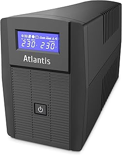 Atlantis A03-HP1003 Continuity Group Sine Wave Pure 800VA 480W Line Interactive, LCD Display, USB HID Connection, 2 Shuko Outputs + Alim Cable, 1 Battery 12V-9Ah, RJ45 Protection, Free Software
