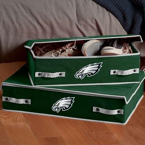 Miniatura 3 de Franklin Sports NFL - Contenedores de almacenamiento para debajo de la cama, contenedores organizadores plegables, decoración de oficina del equipo