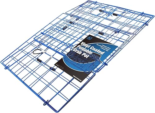 Miniatura 6 de Alambre de acero revestido de vinilo plegable de la trampa del cangrejo 24''x24''x12" 2PCSkit de la trampa del cangrejo