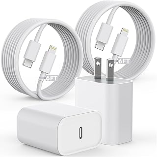 iPhone Charger,[Apple MFi Certified] 2Pack 6FT iPhone Charging Cable,USB C iPhone Fast Charger Block with Type C to Lightning Fast Charging Data Sync Cable Compatible iPhone 14 Pro/13 Pro Max/12/iPad