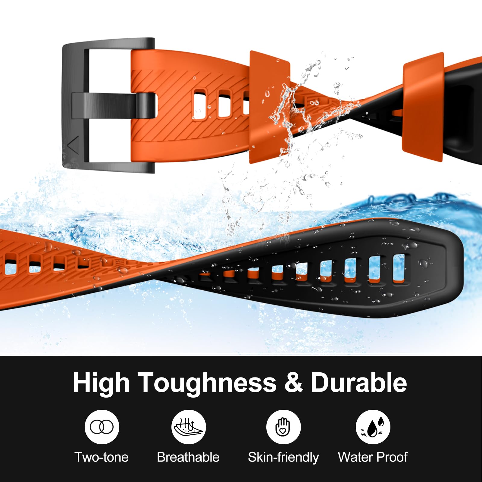 MYSNBKN Watch Strap for Fenix 8 51mm/Fenix 7X Pro/Fenix 7X/Fenix 6X Pro/Fenix 6X/Fenix 5X/Fenix 5X Plus/Fenix 3/Fenix 3 HR - Image 3