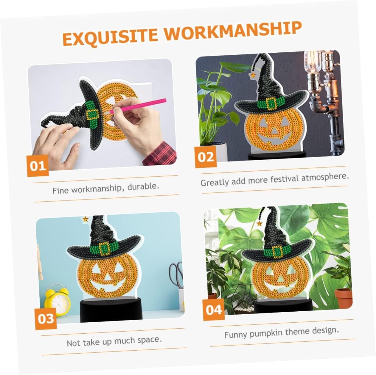 ZLKJHSHOP 4pcs Lamp Outdoor Table Decor Fireplace Pumpkin Lantern Halloween Lantern Halloween Decor Decorations