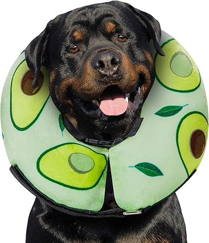 Collar de cono de perro para perros pequeños, medianos y grandes para después de la cirugía, collar inflable para mascotas, cono de recuperación