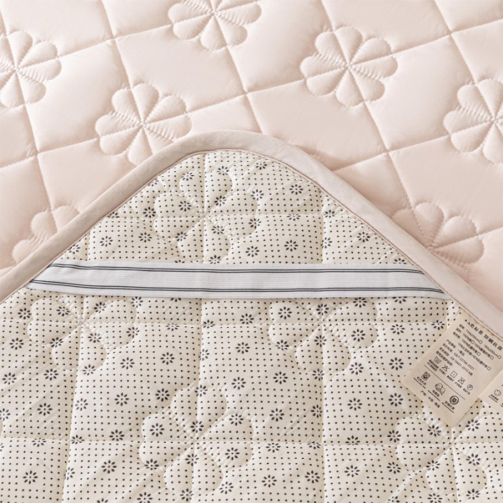 Matratzenschoner 200 x 220 cm Gesteppt Blau grau Washbare Matratenauflage für Komfort und Fernhalten von Schmutz Matratzenschoner für Matratzen und Boxspringbett
