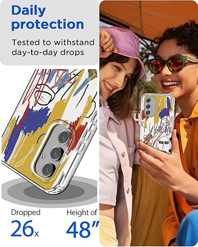 Miniatura 3 de AICase Funda transparente para Samsung Galaxy A54 de cuerpo completo resistente con protector de pantalla de vidrio templado, parachoques delgado,
