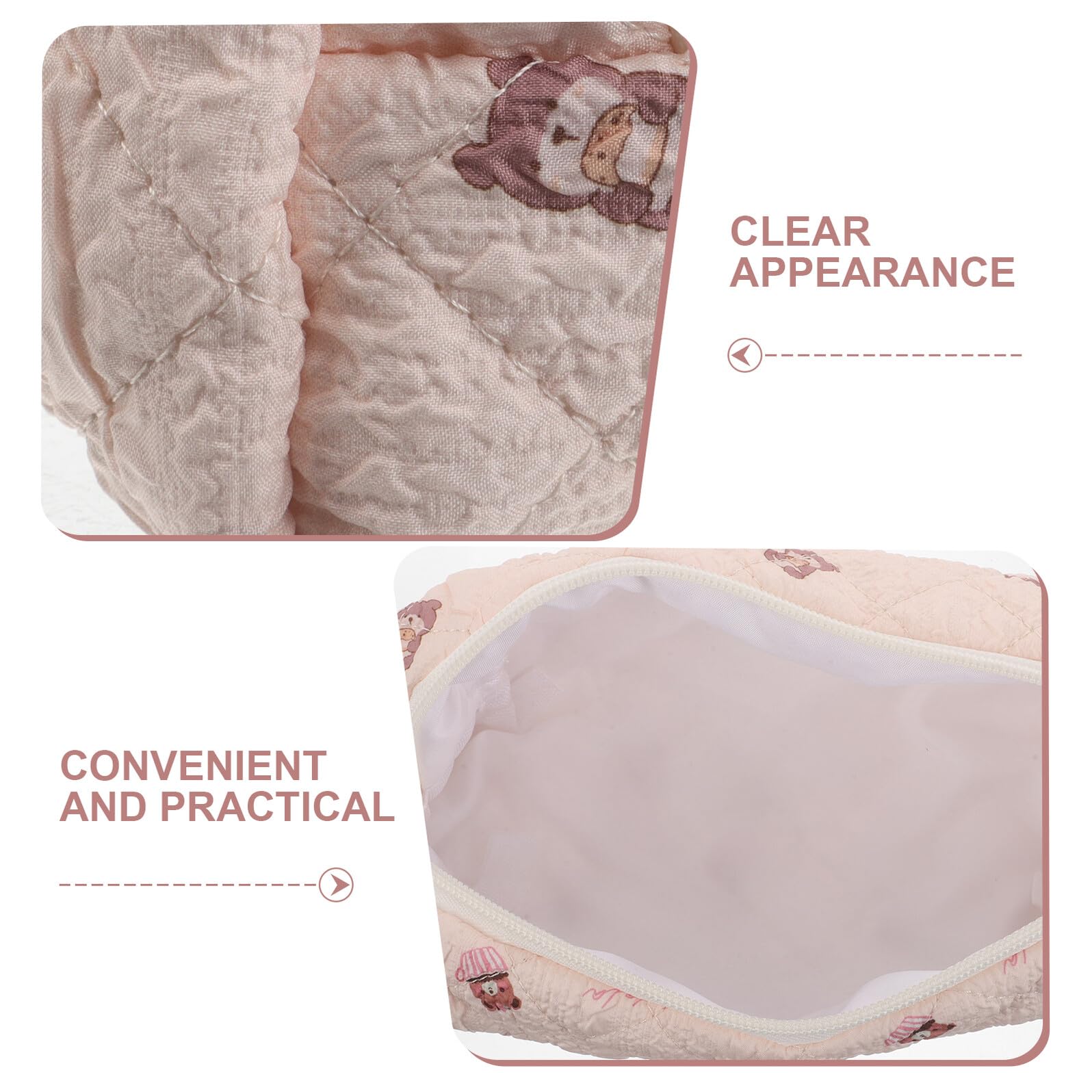 Mipcase Grosse Trousse à Crayons Beige en Tissu, Organiseur pour Étudiants