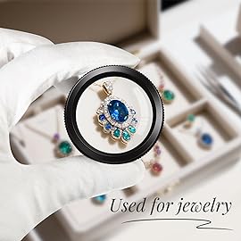 Mlogiroa Magnifying Glass 30X Jewelers Loupe Magnifier Portable Handheld Pocket Magnifier Lens for Close Work Crafts Jewelry Repair Reading Coins Stamps Map(30X-Handheld)