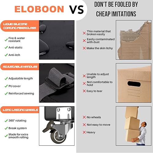 Miniatura 5 de Caja de archivos con cerradura, caja de documentos ignífuga con ruedas, caja organizadora de archivos plegable, caja de almacenamiento de archivos