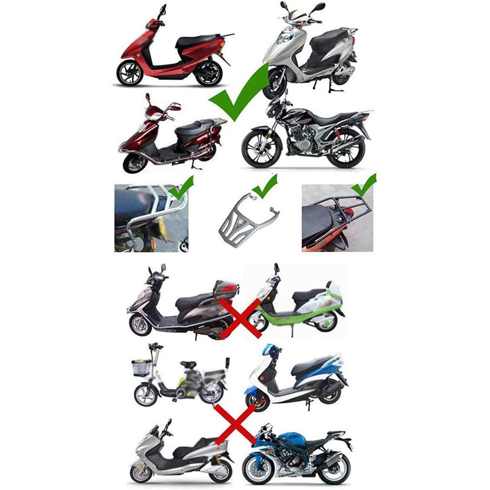 Bagażnik motocyklowy -kufry górne motocyklowe 45 l, bagażnik do montażu w bagażniku Skrzynia transportowa z kluczami-Torba motocyklowa Torba tylna Bagaż skutera -Torba bagażnika- Akcesoria motocyklowe