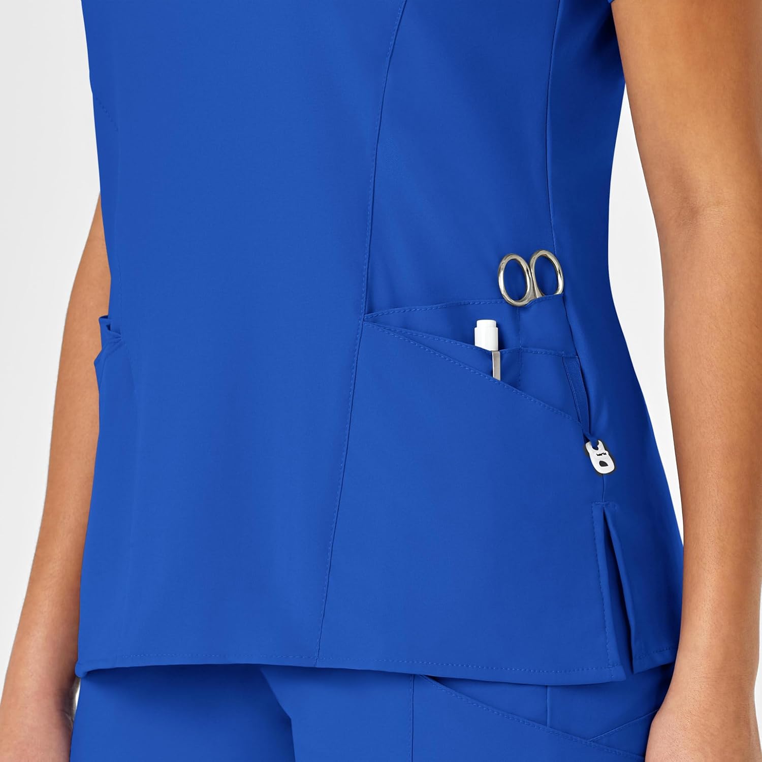 WonderWink Womens Women's Mock Wrap Scrub Top - Image 7