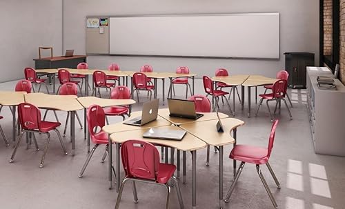 Miniatura 8 de Learniture LNT-116-CSW-RD Learniture Structure Series - Sillas escolares apilables para aula, altura del asiento de 16 pulgadas, color rojo, paquete