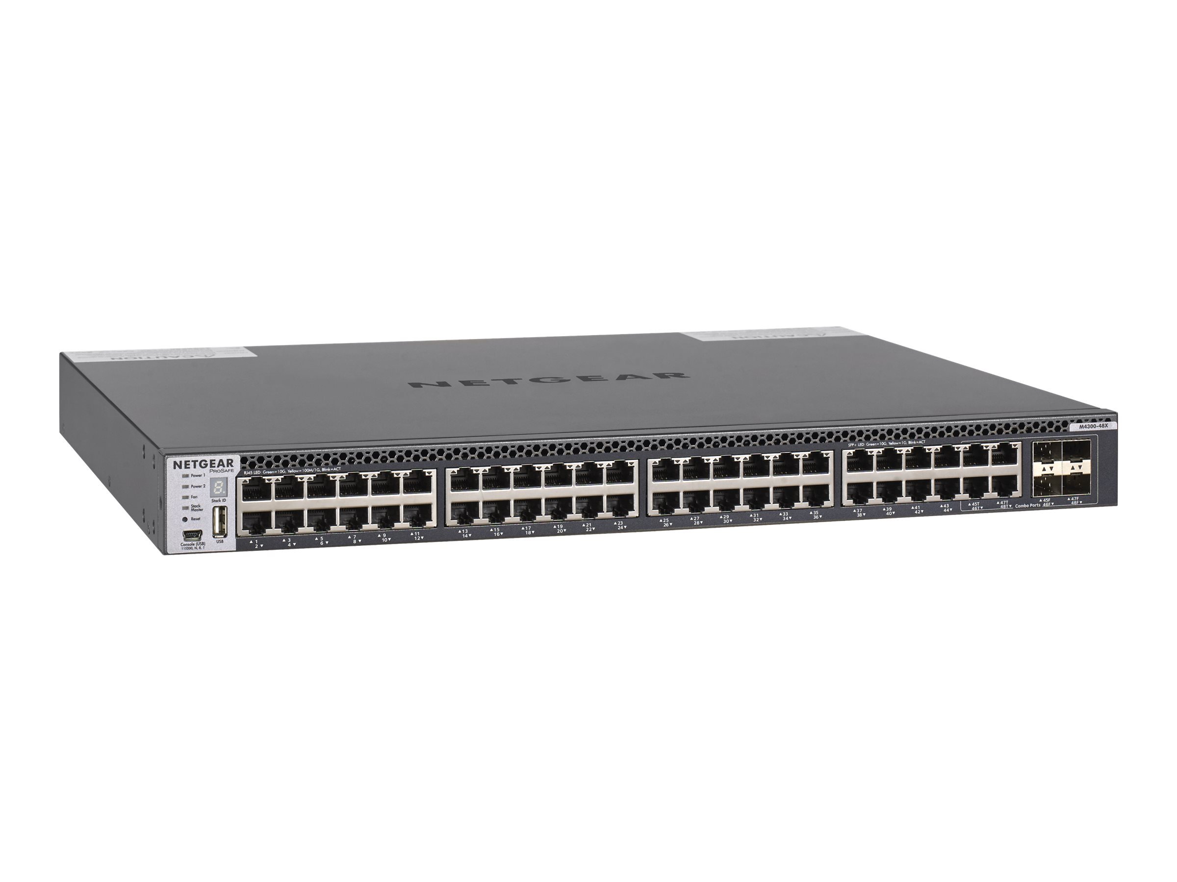 Netgear XSM4348CS-100NES Prosafe Switch Managed 10G Stackable, 48 Porte, 4 Porte Combo Sfp/Sfp+ - 4
