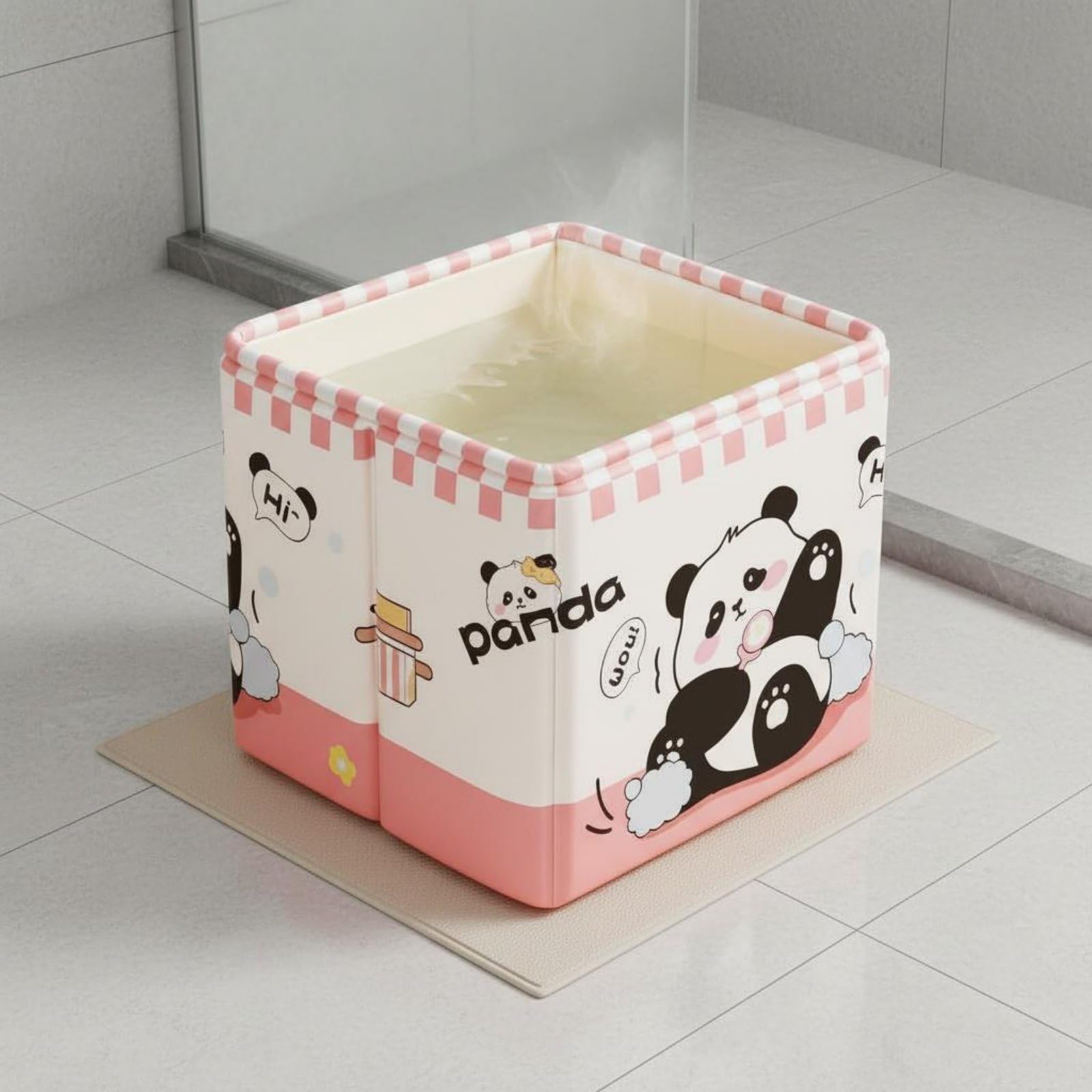 Gralara Tinozza da Bagno Portatile Mantiene il Calore Vasca da Bagno Portatile Multifunzione Vaschetta Bagnetto Neonato per Bambini, Muqing Pink