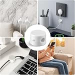 Magnetic Cable Clips 12-Pack – Desk Cable Organizer for Phone Charging Cables USB Wires & Headphones – Strong Adhesive Cord Holder for Car Wall Nightstand & Office – Easy Cable Management(White)