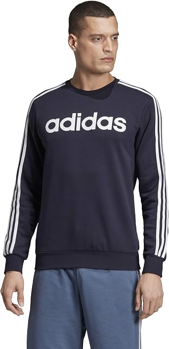 adidas Mens Essentials 3-stripes Fleece Crew