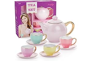 Fun and Educational Porcelain Tea Party Set - Perfect for Imagination and Social Development