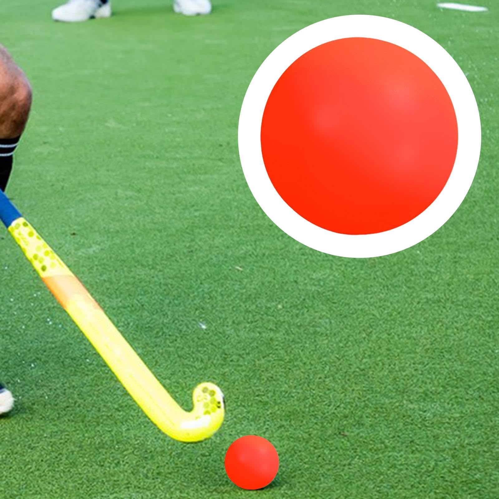 Pelota de Hockey Calle Balón Bola Hockey PVC Ligera Duradera Superficie Suave Adecuada para Entrenamiento Competencias Niños Adultos 6.5cm