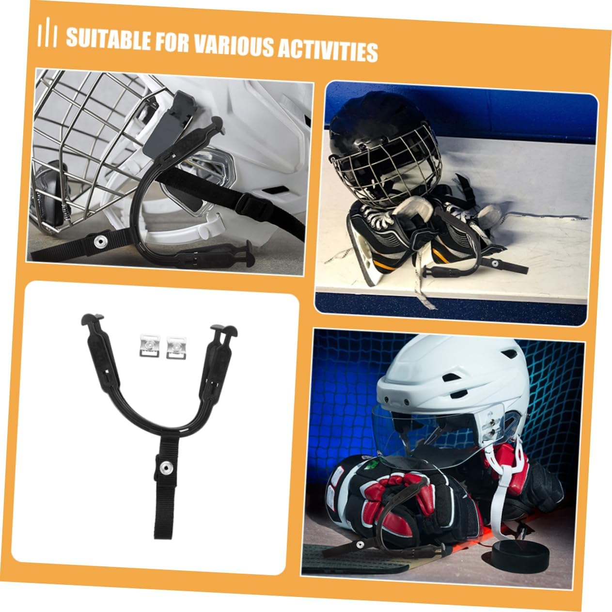 UPKOCH 2sets Adjustable Hard Hat Chin Strap Replacement Kit for Ice Hockey Football and Construction Helmets Fit Ear and Impact Resistance