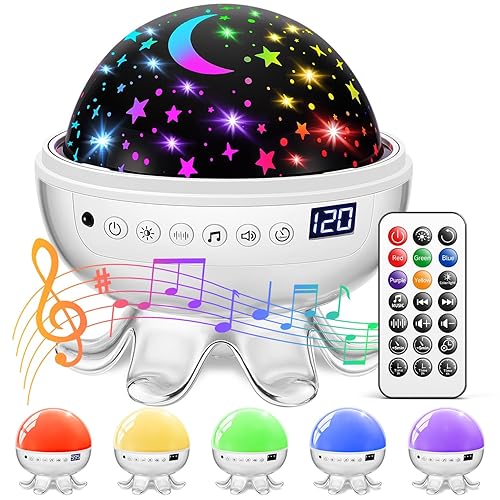Baby Sound Machine for Kids Night Light Projector with Star,