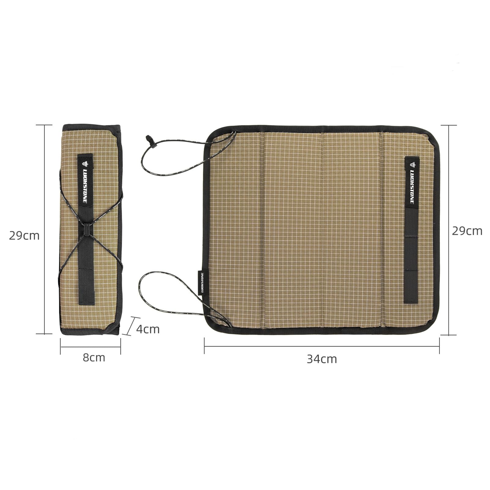 Outdoor Folding Sit Mat, Waterproof Seat Mat 13.4x11.4 inch, Lightweight Camping Cushion Seat for Outdoor Park Picnic Hiking Fishing Beach Playground (Sand)