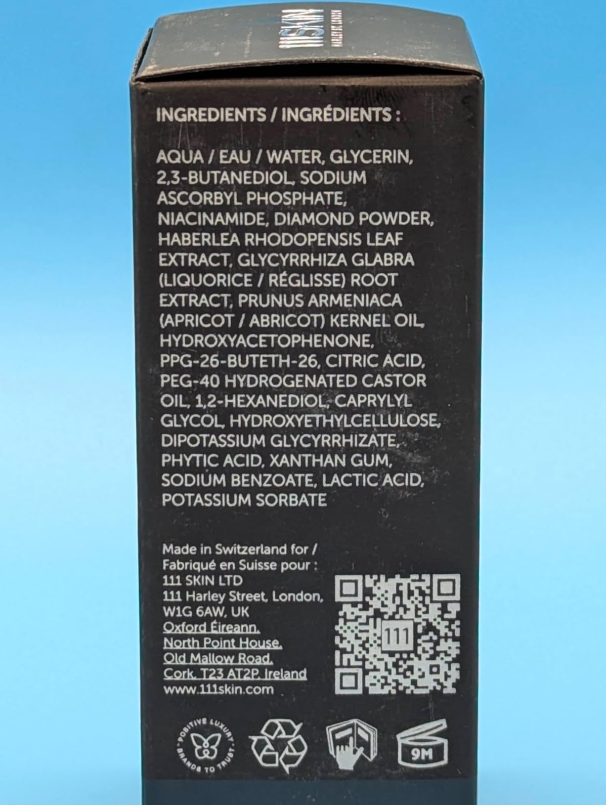 111SKIN Black Diamond Vitamin C Serum for Face, Hydrating Skin Serum with Hyaluronic Acid & Niacinamide, Helps Reduce the Appearance of Dark Spot & Redness for All Skin Types, 0.68 fl oz